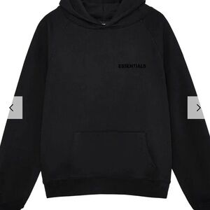 Essentials Men's Classic Black Hoodie